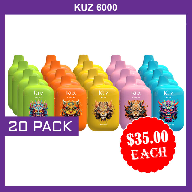 KUZ – 6000 PUFFS - 20 PACK
