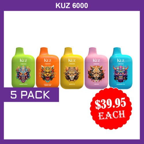 KUZ – 6000 PUFFS - 5 PACK