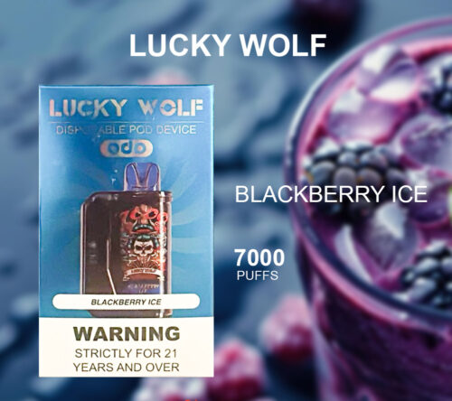 LUCKY WOLF BLACKBERRY ICE - 7000 PUFFS