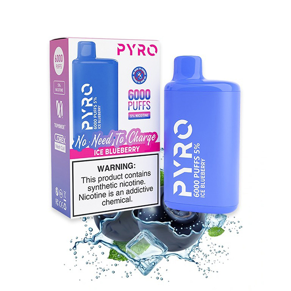 PYRO 6000 Puffs Ice Blueberry PYRO 6000 Puffs Ice Blueberry