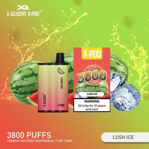 X-QLUSIVE X-POD LUSH ICE – 3800 PUFFS