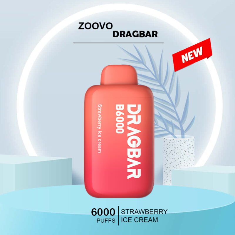 Zoovoo Dragbar Strawberry Ice Cream 6000 Puffs Zoovoo Dragbar Strawberry Ice Cream 6000 Puffs